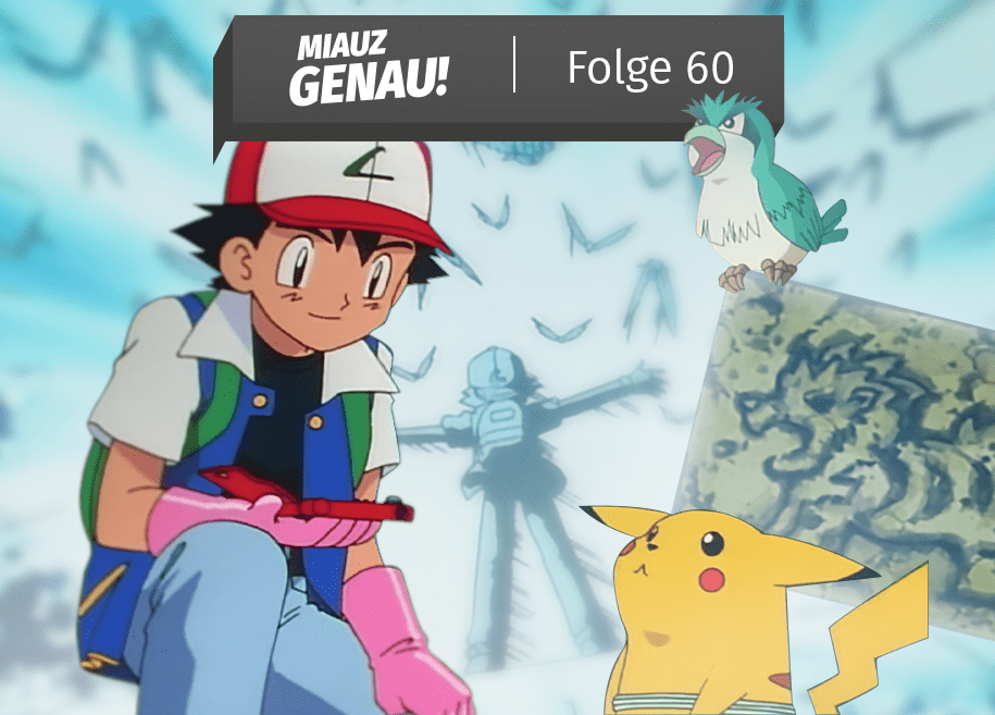 pokemon podcast, miauz genau, Klassik anime, Serie, Ash Folge 1, Pikachu, Pika Pikachu, Team Rocket, Legendäre Pokemon. Podcast mit Viet von "Rocket Beans TV" . Review